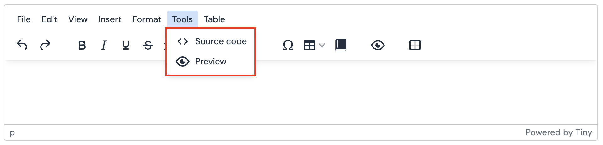 Written Summary Toolbar - Tools Menu.png
