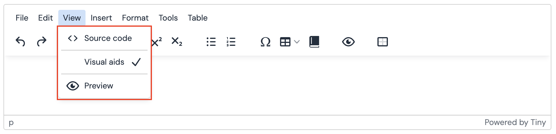 Written Summary Toolbar - View Menu.png