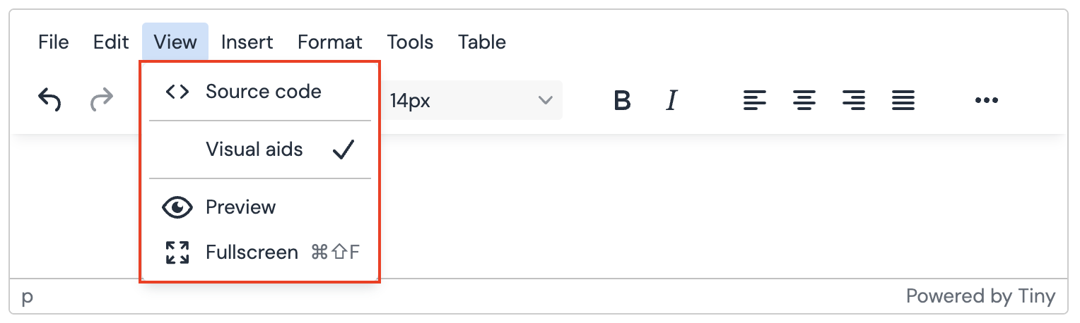 Resource Note Toolbar - View Menu.png