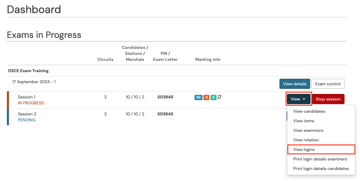 Waiting room - View > View Logins.png